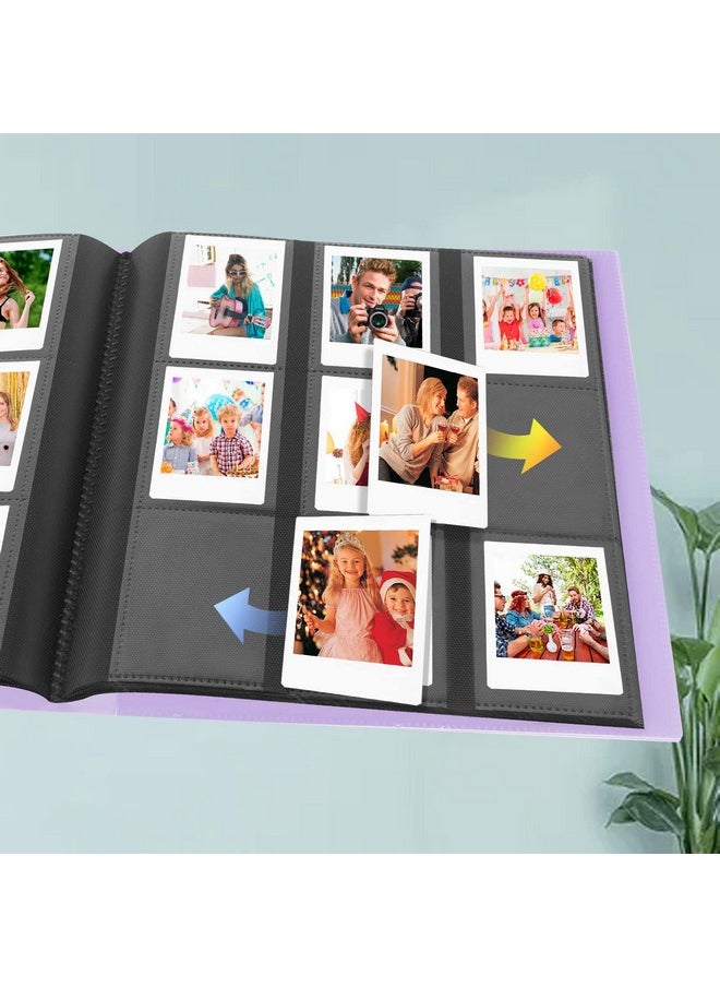 432 Pockets Photo Album For Fujifilm Instax Mini 12 11 9 40 99 90 8 7 Evo Liplay Instant Camera, Fits Polaroid Snaptouch/Pic-300/Z2300 And Kodak 2X3 Instant Print Camera(Purple)