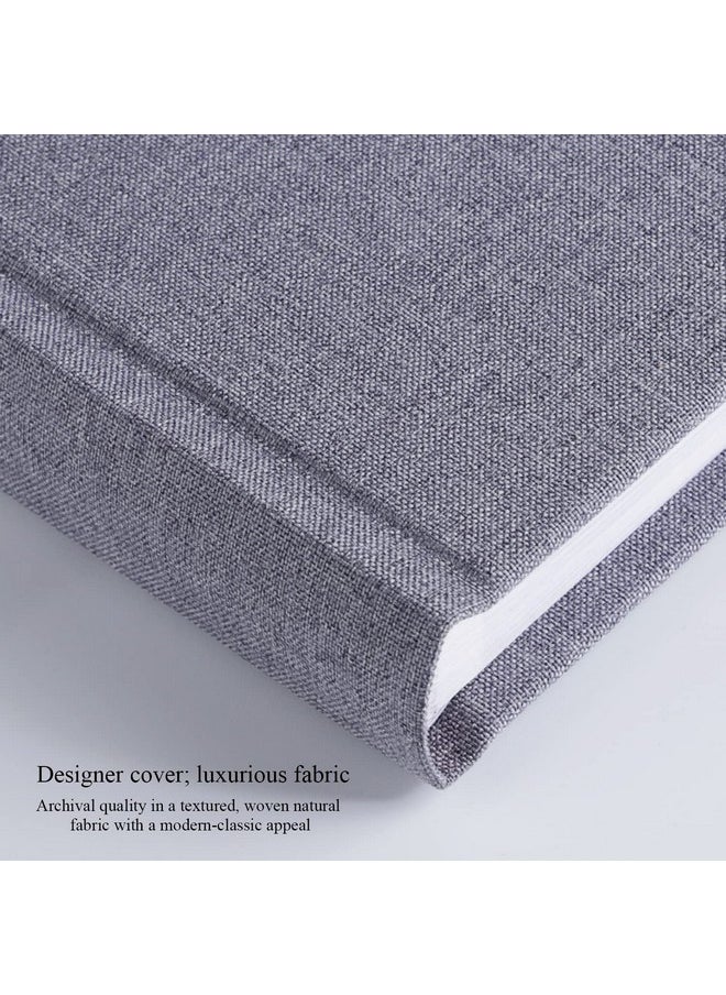 Photo Album 4X6 Hold 60 Photos With Memo Vertical Slip-In Pockets Photo Book, Linen Cover Picture Photo Albums With Writing Space For Wedding Baby Mother'S Day Grey