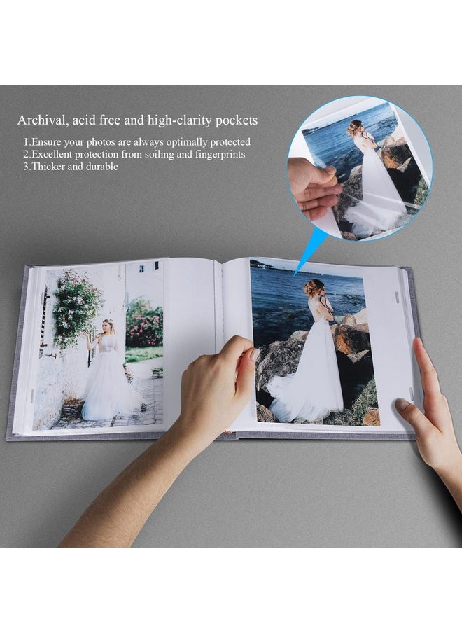 Photo Album 4X6 Hold 60 Photos With Memo Vertical Slip-In Pockets Photo Book, Linen Cover Picture Photo Albums With Writing Space For Wedding Baby Mother'S Day Grey