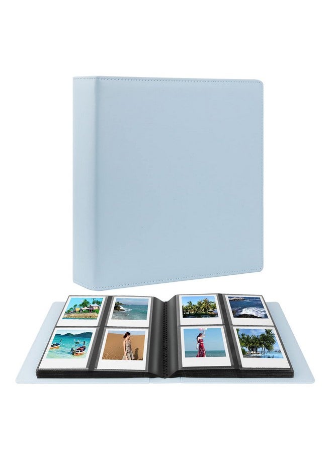 192 Pockets Photo Album For Fujifilm Instax Wide,Polaroid Now I-Type/Onestep/Pop 2.0/Sx70 /Lab Instant Camera, 3.5X4.25 Inch Polaroid Original I-Type Film Album Book (Blue)