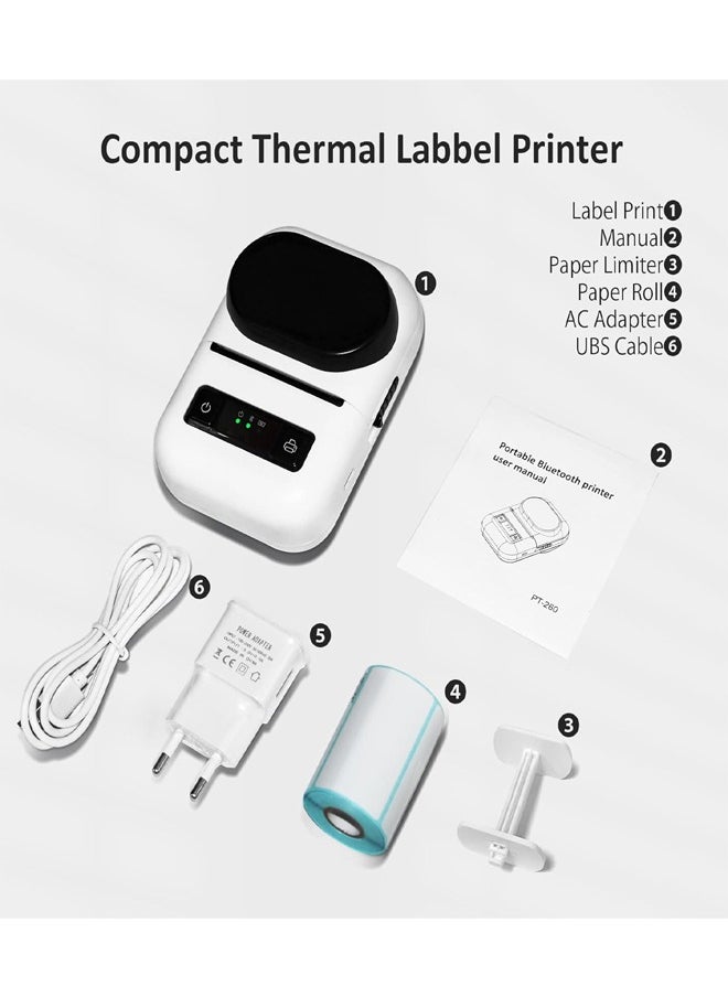 Goojprt PT-260 Bluetooth Label Printer - Compact and Portable Label Maker