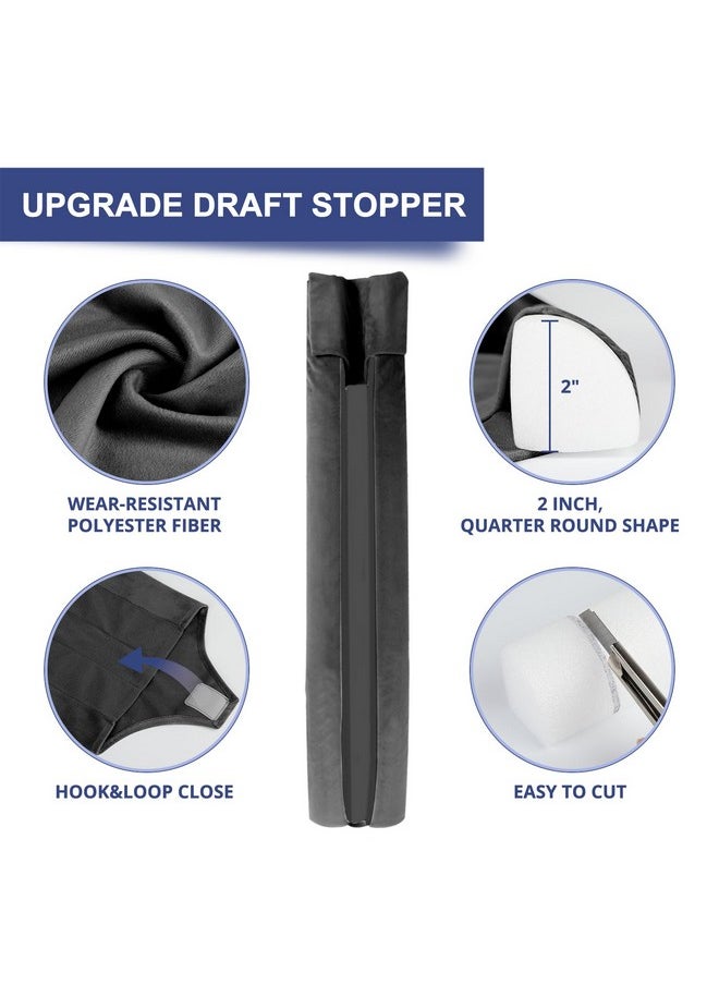 Door Draft Stopper For Bottom Of Door, 36 Inch Under Draft Air Noise Light Blocker 30