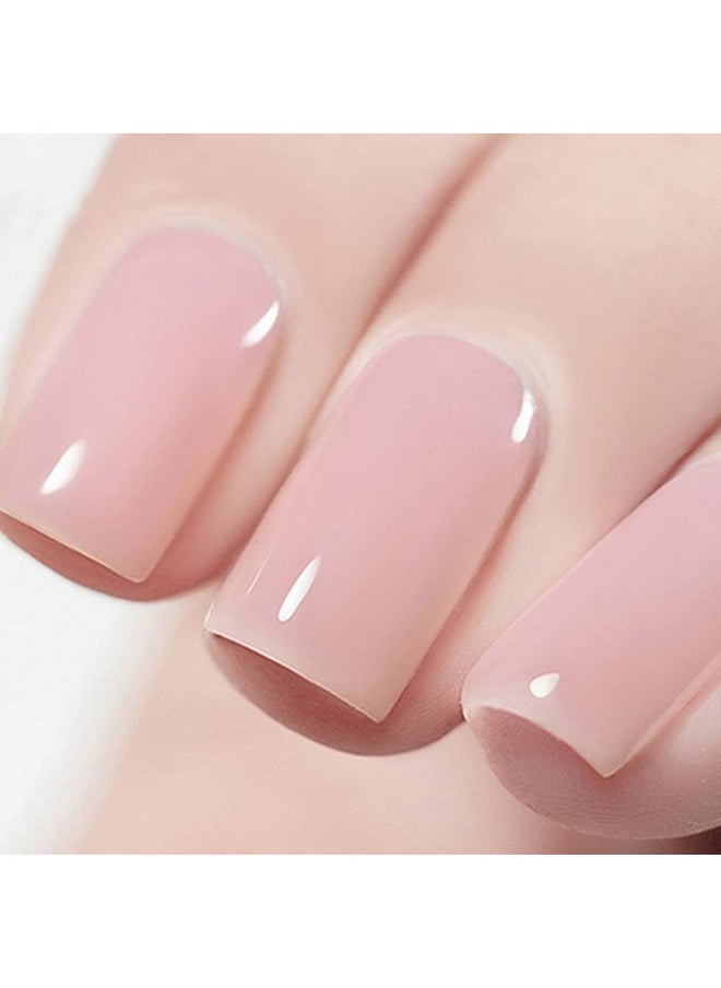 Vishine Jelly Gel Nail Polish in Nude Pink Color, 15ML Translucent Soak Off UV LED Bright and Milky Home DIY Manicure Salon Varnish #01.