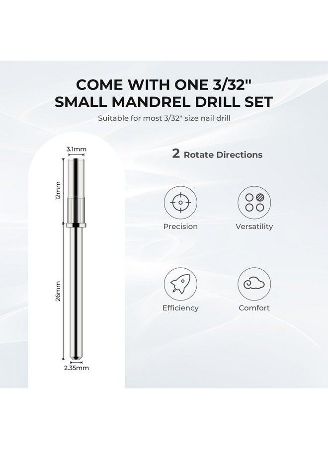 Small Sanding Bands Nail Drill Bit, 80 Piece Extra Fine Sanding Bands For Nail Drill With 3.1Mm Mandrel Bit For Acrylic Nails Gel Removing Shaping Polishing Nail Salon Use (240 Grit, Black)