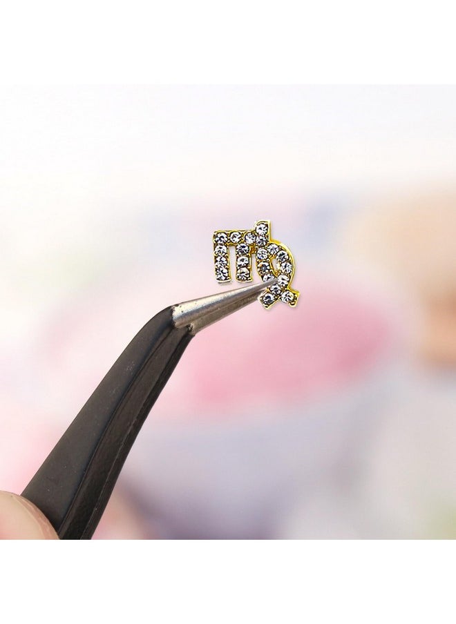 20Pcs Gold Alloy Virgo Zodiac Nail Charms 10Pcs Virgo Sign Symbols Nail Charms 10Pcs Virgo Constellation Words Nail Charms For Nails（Virgo Dates: August 23 To September 22）