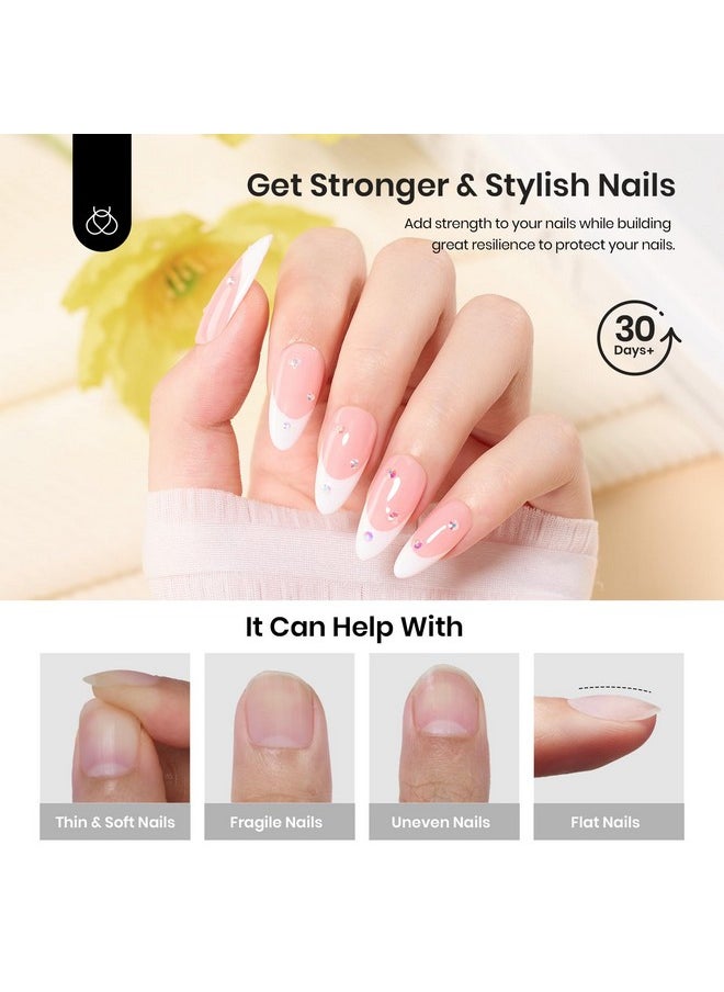 Beetles Builder Gel For Nails: 15Ml Gel Polish Low Heat Clear 7 In 1 Builder Strengthener Gel With Detachable Liner Nail Brush For Structure Gel And Nails Art Design Gift For Women