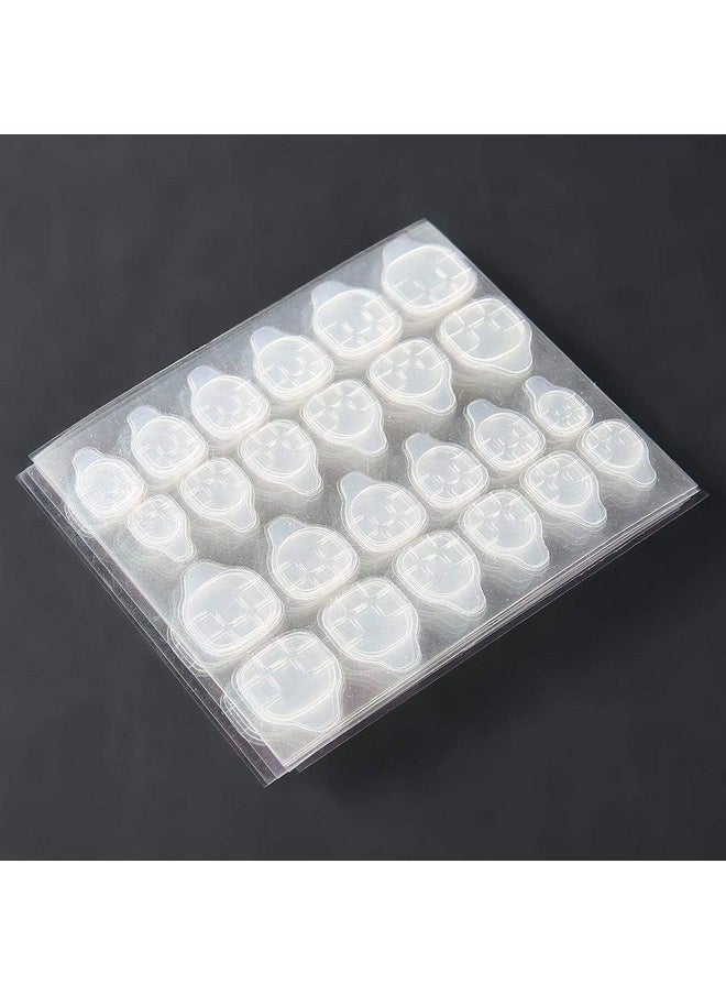 10 Sheets Transparent Double-Sided Adhesive Tapes, Nail Sticker For Press On Nail Sticky Tabs,Toenail Toe Nail Sticker For Fake Faux Nails, Nail Glue Sticker False Nail Tips