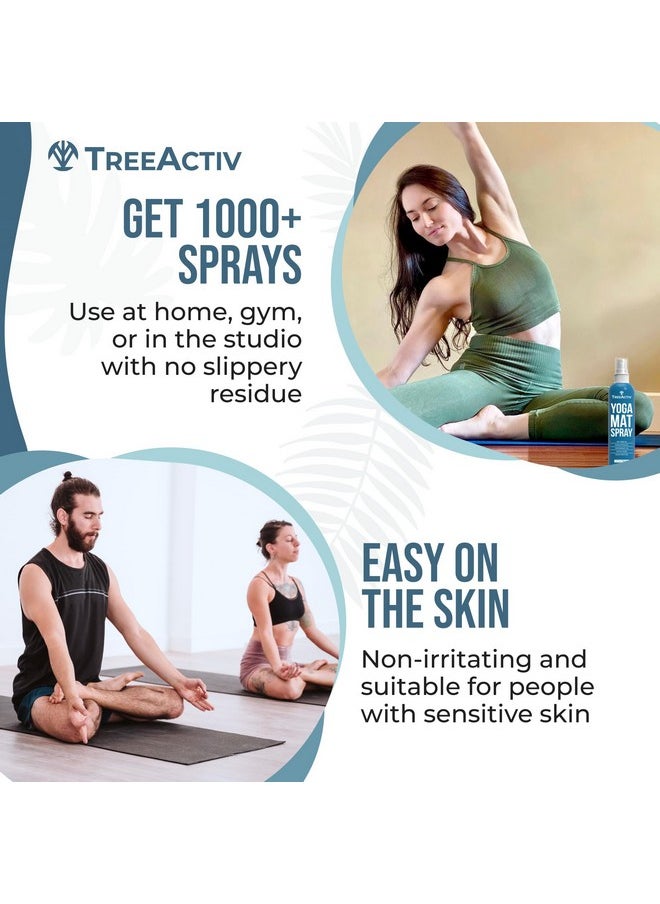 Yoga Mat Cleaner Spray, 4 Fl Oz, Cleaning Spray For Yoga Accessories, All Purpose Mat Spray For Gym Equipment, Workout Mat Spray With Tea Tree Oil, Yoga Mat Spray Cleaner, With 2000 Sprays