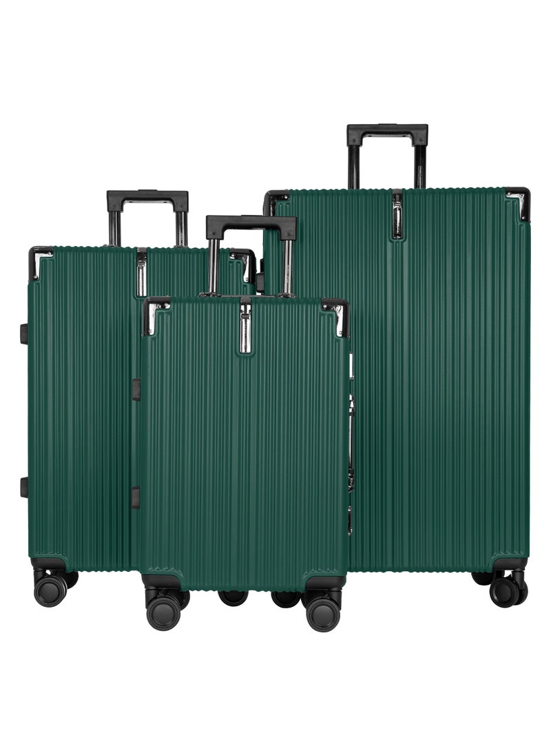 ELITE Premium ABS+PC Luggage 3 Set -DARK GREEN