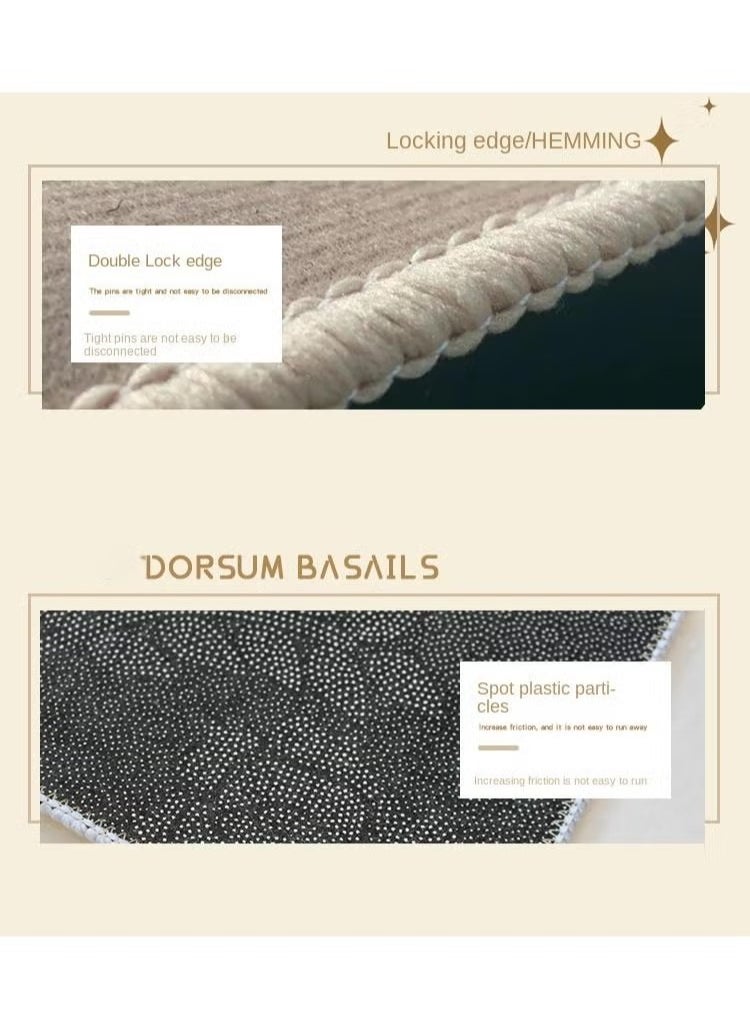 Durable Non-Slip Velvet Crystal Area Rug for Home Use