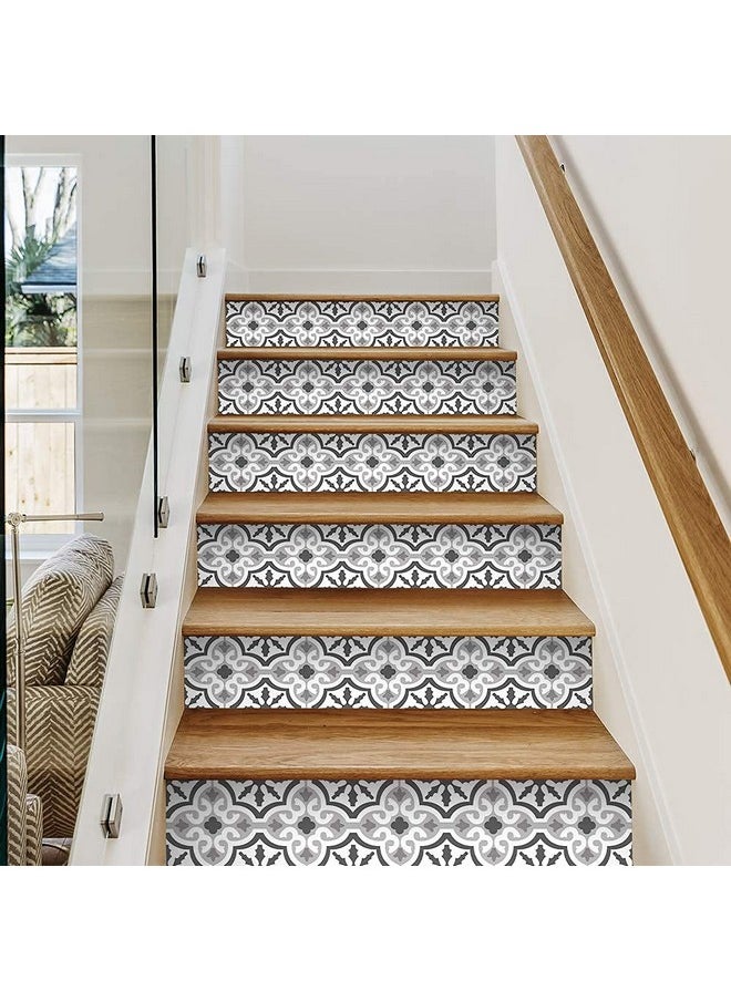 14 Strips Peel And Stick Stair Risers Stickers, Self Adhesive Vinyl Stair Stickers Decals, Staircase Murals Decor For Steps, 39.37