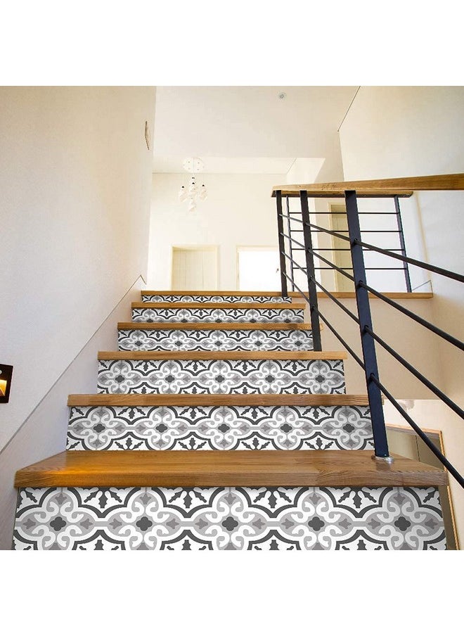 14 Strips Peel And Stick Stair Risers Stickers, Self Adhesive Vinyl Stair Stickers Decals, Staircase Murals Decor For Steps, 39.37