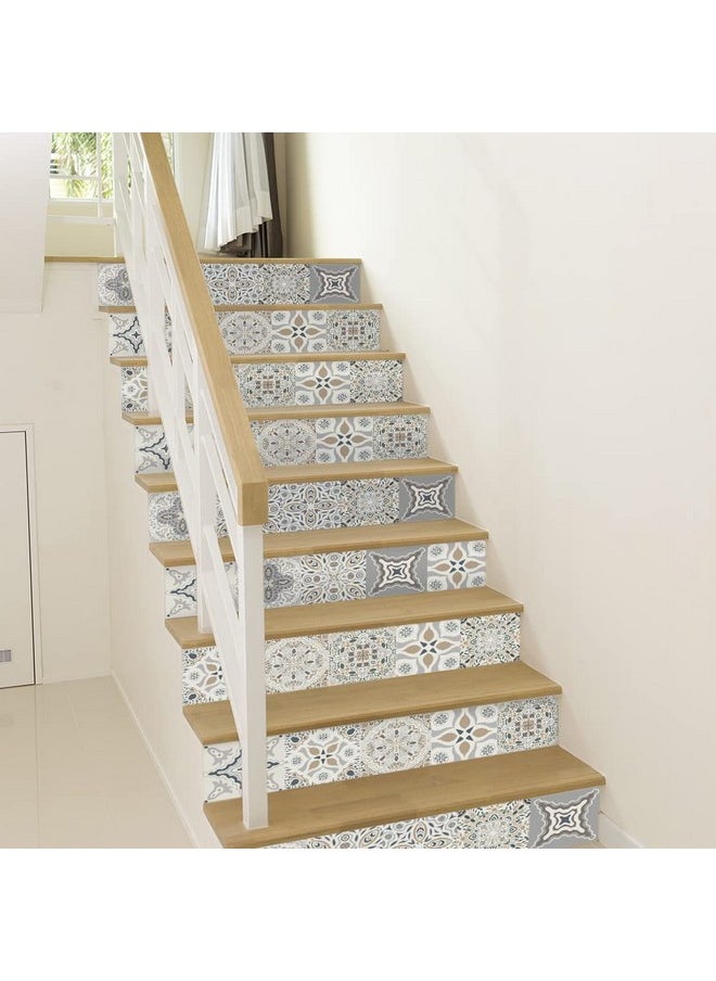 14 Strips Stair Riser Stickers Peel And Stick, Self Adhesive Vinyl Stair Risers Staircase Murals Decals Sticker Decor For Steps, 39.37