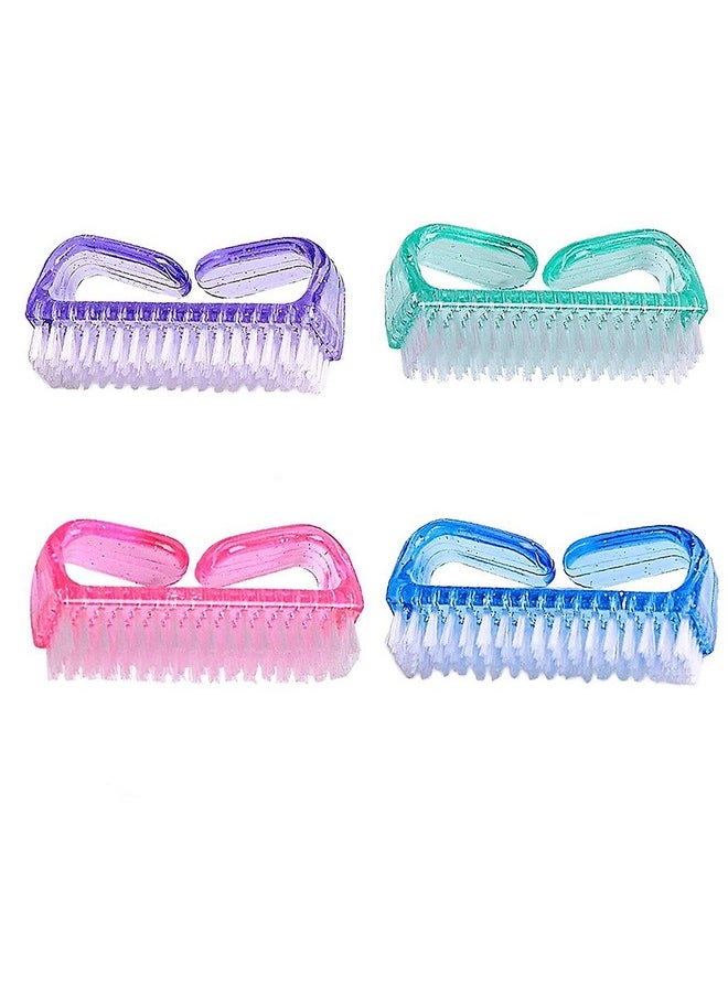 Handle Grip Nail Brush Fingernail Scrub Cleaning Brushes Fingernail Scrub Cleaning Brushes For Toes And Nails Cleaner Pedicure Brushes For Toes And Nails 4 Pack