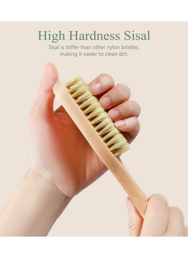 Nail Brush For Cleaning Fingernails, Wooden Nail Brushes Fingernail Brush For Cleaning Nail Scrub Brush With Hanging Rope (Beechwood)