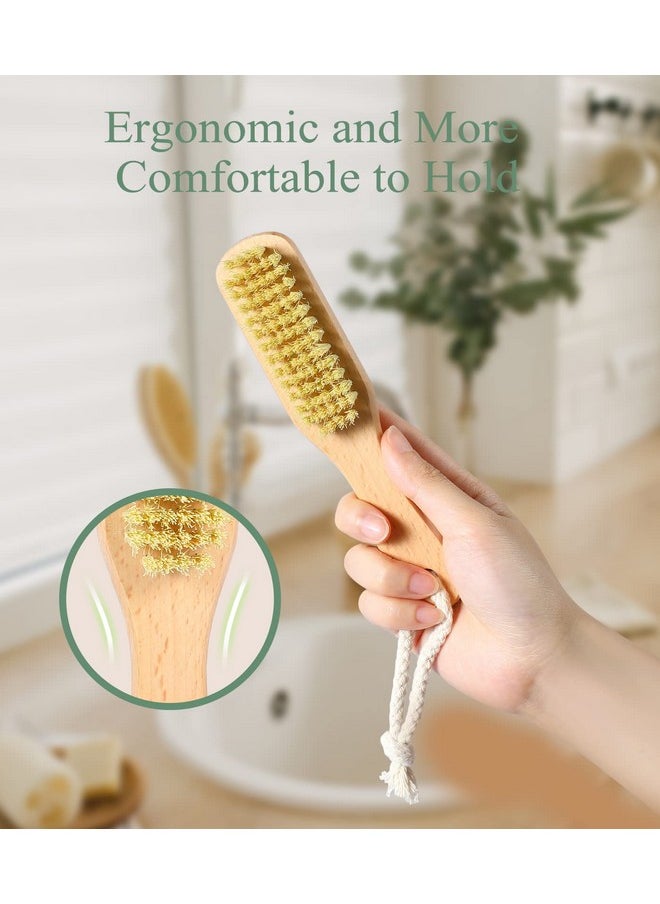 Nail Brush For Cleaning Fingernails, Wooden Nail Brushes Fingernail Brush For Cleaning Nail Scrub Brush With Hanging Rope (Beechwood)