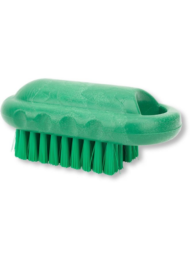 Nail Scrub Brush Commercial-Grade, Heavy-Duty Hand And Fingernail Brush With Stiff Bristles For Gardeners, Mechanics, And Foodservice Personnel, Plastic, 5 Inches, Green