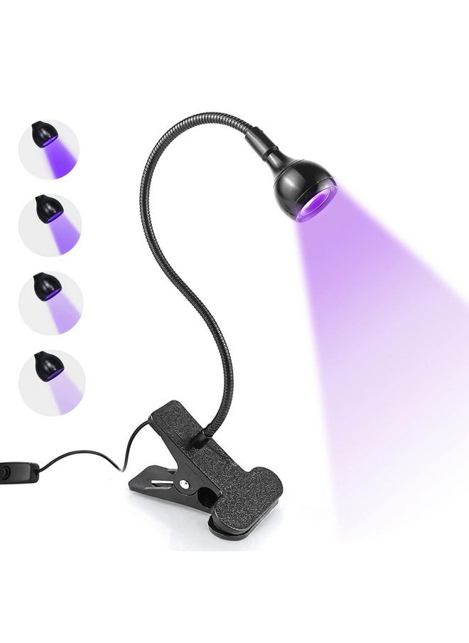 3W Uv Nail Lamp, Hands Free Gel Led Dryer Polish Curing Lamps Rotated With Fixed Clip For Nails