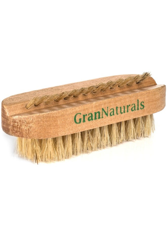 Toe & Finger Nail Brush - Hand & Foot Brush For Cleaning Fingernail And Toenail Cuticle - Natural Wooden And Bristle Scrubber Tool For Gardeners, Mechanics, Salon - Manicure + Pedicure