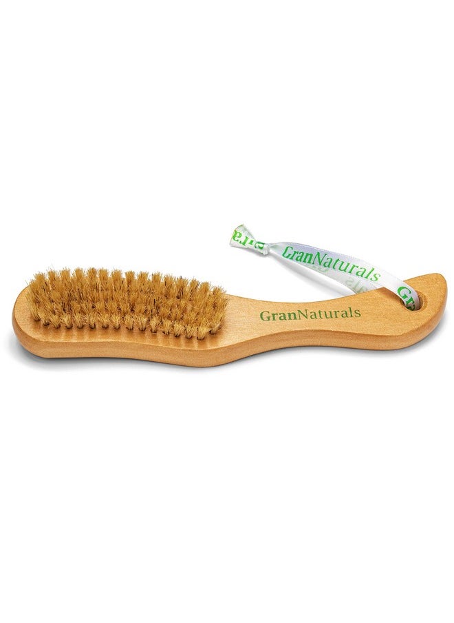 Wooden Nail Brush - Nail Cleaner Tool For Fingernail, Toenail - Dry Clean Scrubber With Thick Bristles And Wood Handle - Manicure And Pedicure Supplies For Gardeners, Mechanics, Salon