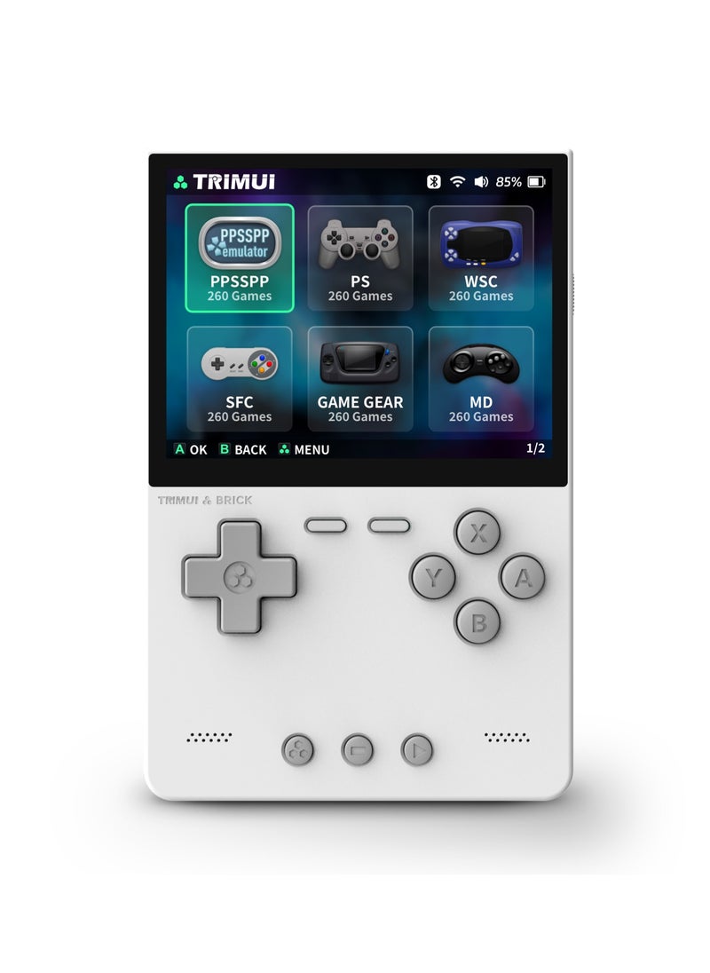 Trimui Brick Handheld Game Linux Console T3040 Portable Open-Source Allwinner A133P PowerVR GE8300 3.2 inches IPS Full-fit Screen Built-in Mono Microphone 3000mAh