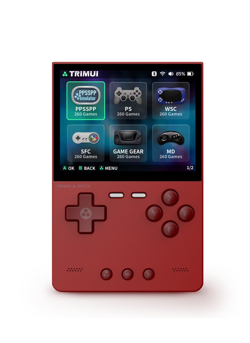 Trimui Brick Handheld Game Linux Console T3040 Portable Open-Source Allwinner A133P PowerVR GE8300 3.2 inches IPS Full-fit Screen Built-in Mono Microphone 3000mAh