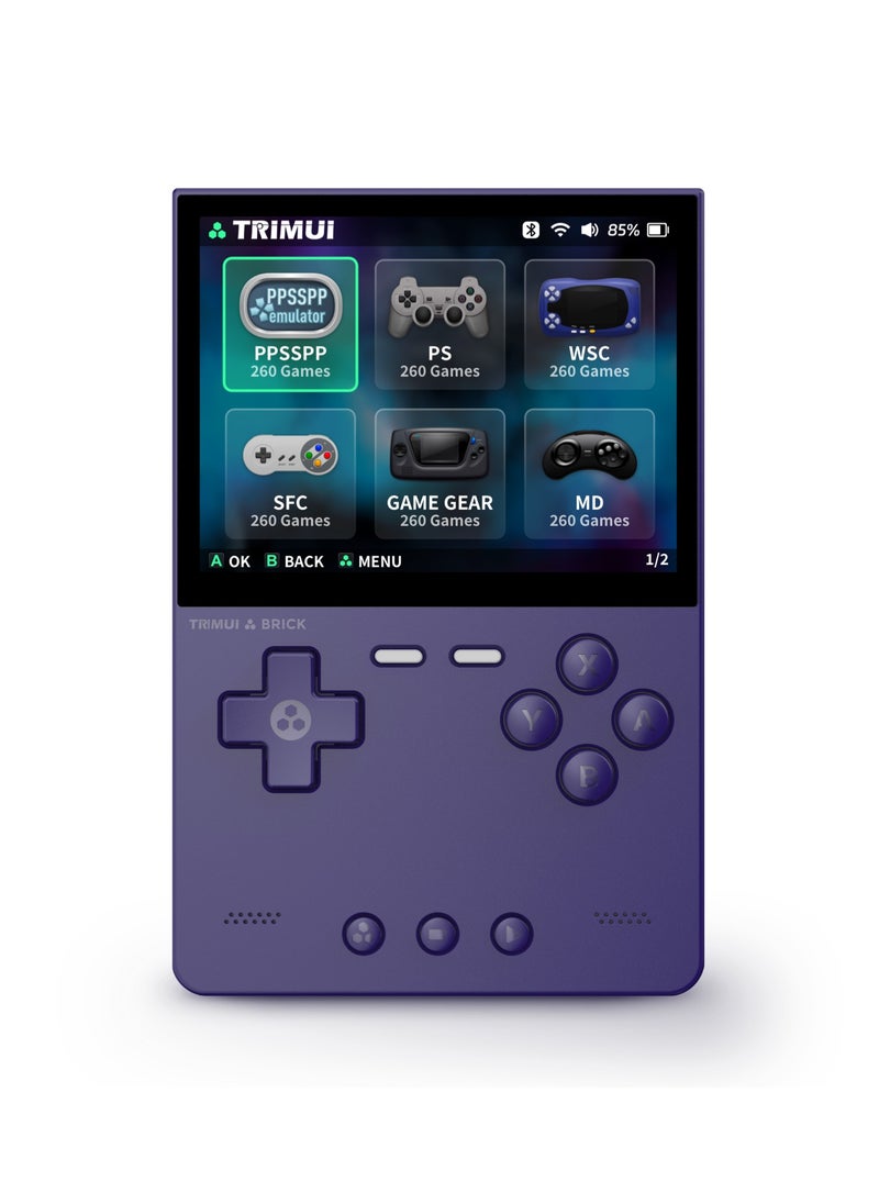 Trimui Brick Handheld Game Linux Console T3040 Portable Open-Source Allwinner A133P PowerVR GE8300 3.2 inches IPS Full-fit Screen Built-in Mono Microphone 3000mAh