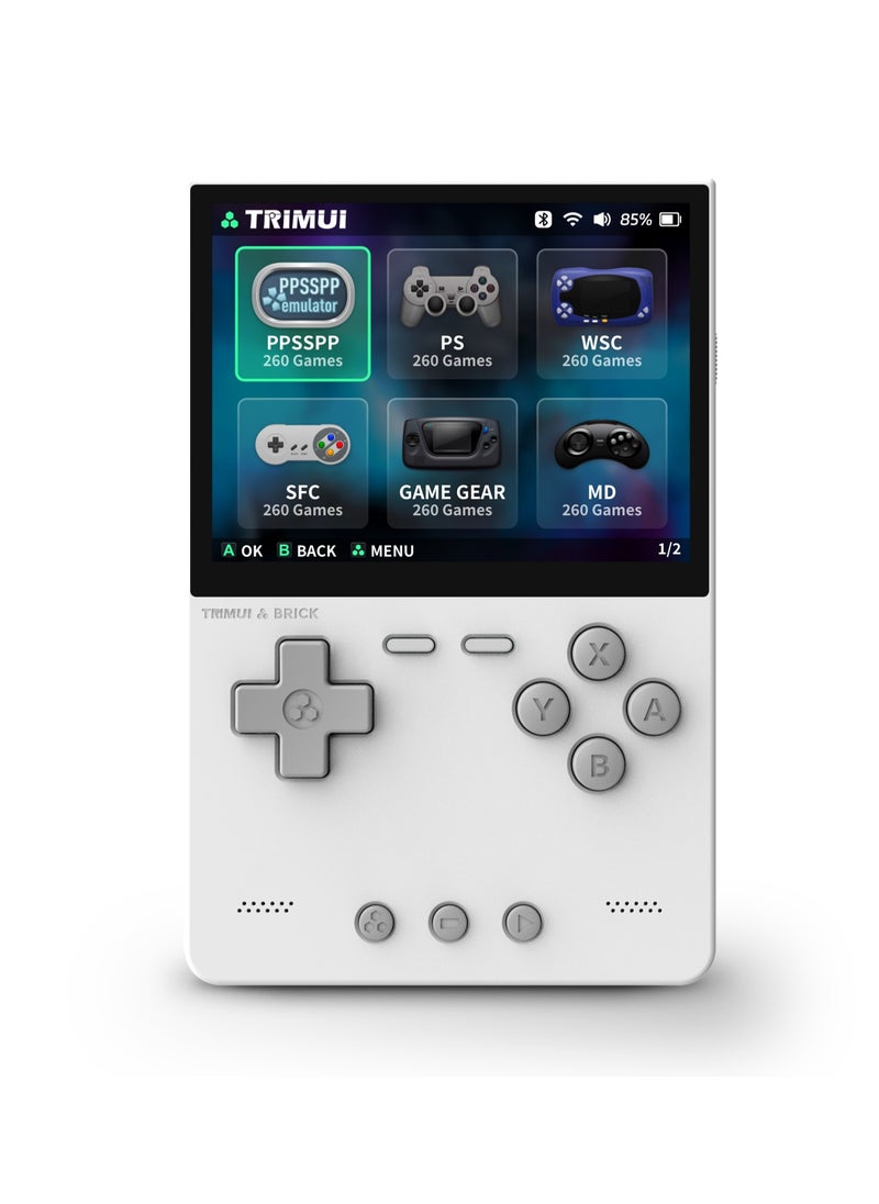 Trimui Brick Handheld Game Linux Console T3040 Portable Open-Source Allwinner A133P PowerVR GE8300 3.2 inches IPS Full-fit Screen Built-in Mono Microphone 3000mAh