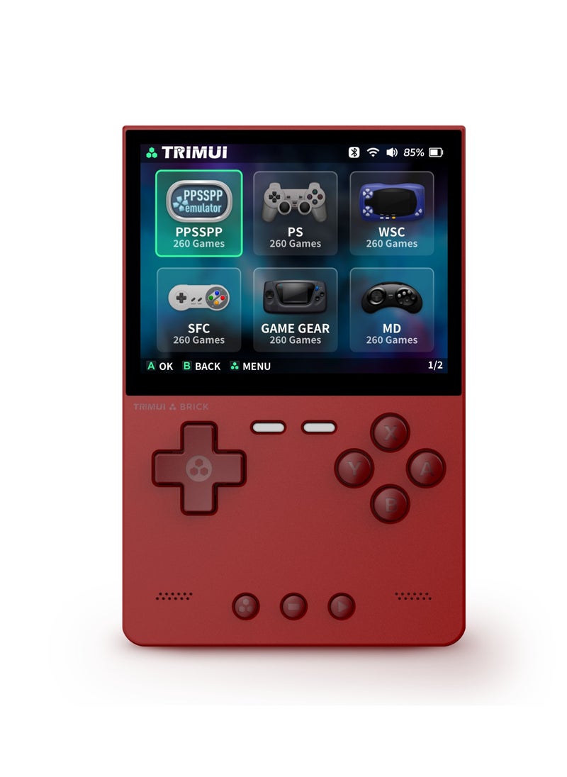 Trimui Brick Handheld Game Linux Console T3040 Portable Open-Source Allwinner A133P PowerVR GE8300 3.2 inches IPS Full-fit Screen Built-in Mono Microphone 3000mAh