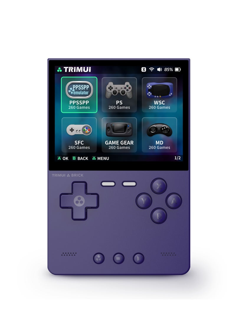 Trimui Brick Handheld Game Linux Console T3040 Portable Open-Source Allwinner A133P PowerVR GE8300 3.2 inches IPS Full-fit Screen Built-in Mono Microphone 3000mAh