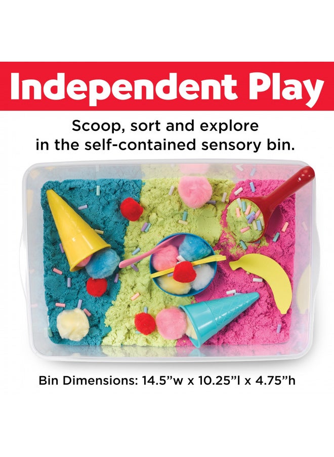 Creativity for Kids Sensory Bin: Ice Cream Shop Playset - Pretend Play, Early Learning Fine Motor Skills Toys for Girls and Boys, Toddler Sensory Toys