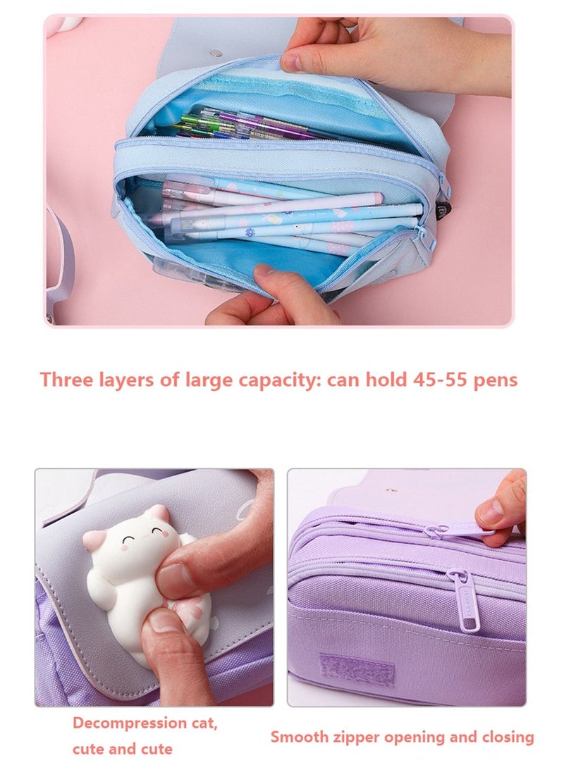 Cartoon Decompression Pencil Case, Large Capacity Pencil Case