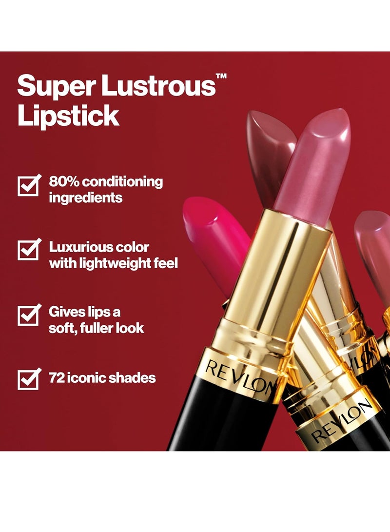 Super Lustrous Lipstick, Lip Makeup Gift, Stocking Stuffers for Women, Creamy, Moisturized Feel in Mauves & Trends, 0.15 oz 245 Smoky Rose