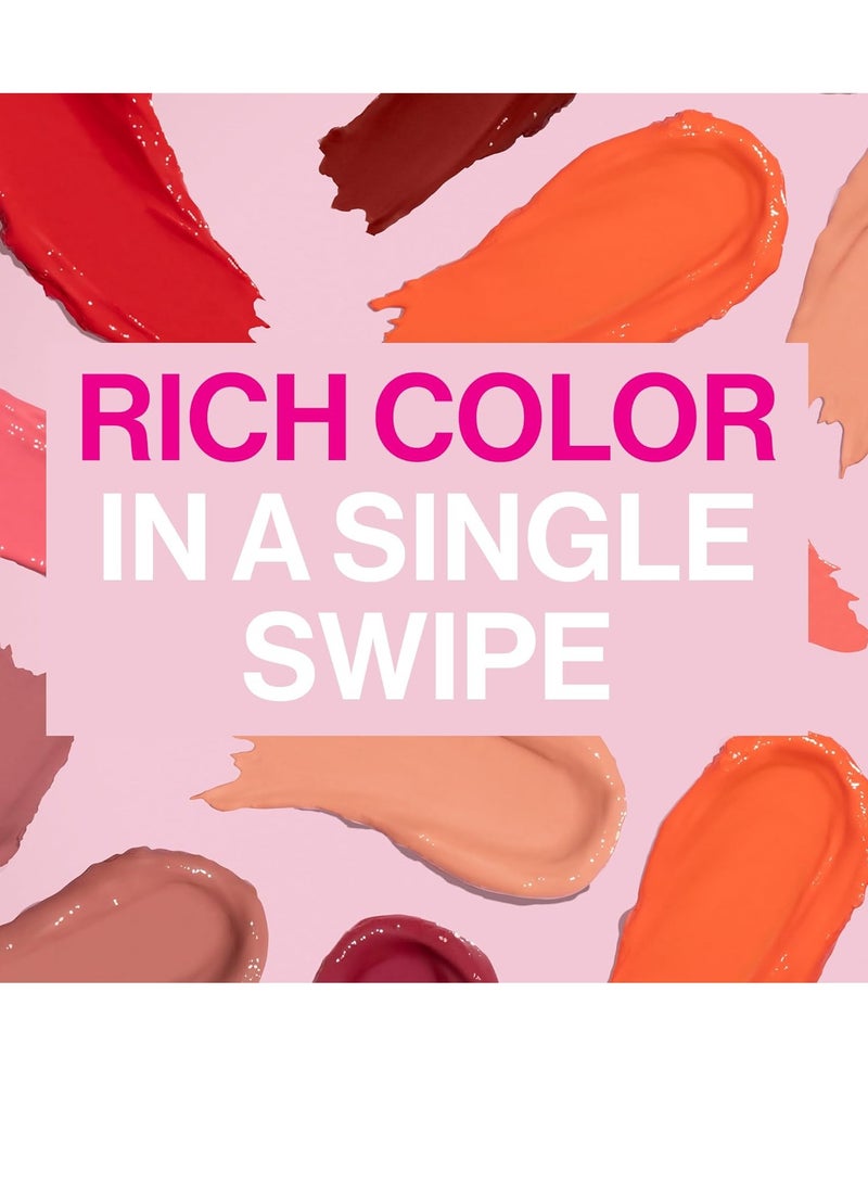 Mega Last High-Shine Lipstick Lip Color, Infused with Seed Oils For a Nourishing High-Shine, Buildable & Blendable Creamy Color, Cruelty-Free & Vegan - Rosé and Slay