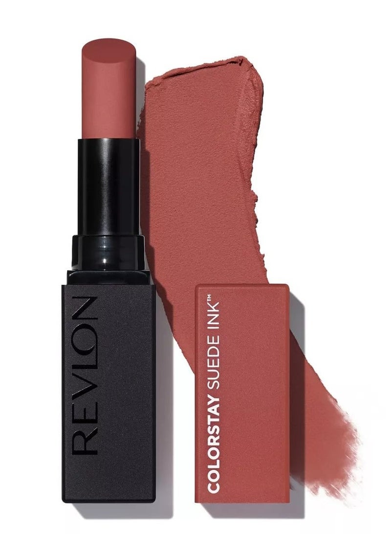 Lipstick, ColorStay Suede Ink, Built-in Primer, Infused with Vitamin E, Waterproof, Smudge-Proof, Matte Color, 0.09 oz 003 Want It All