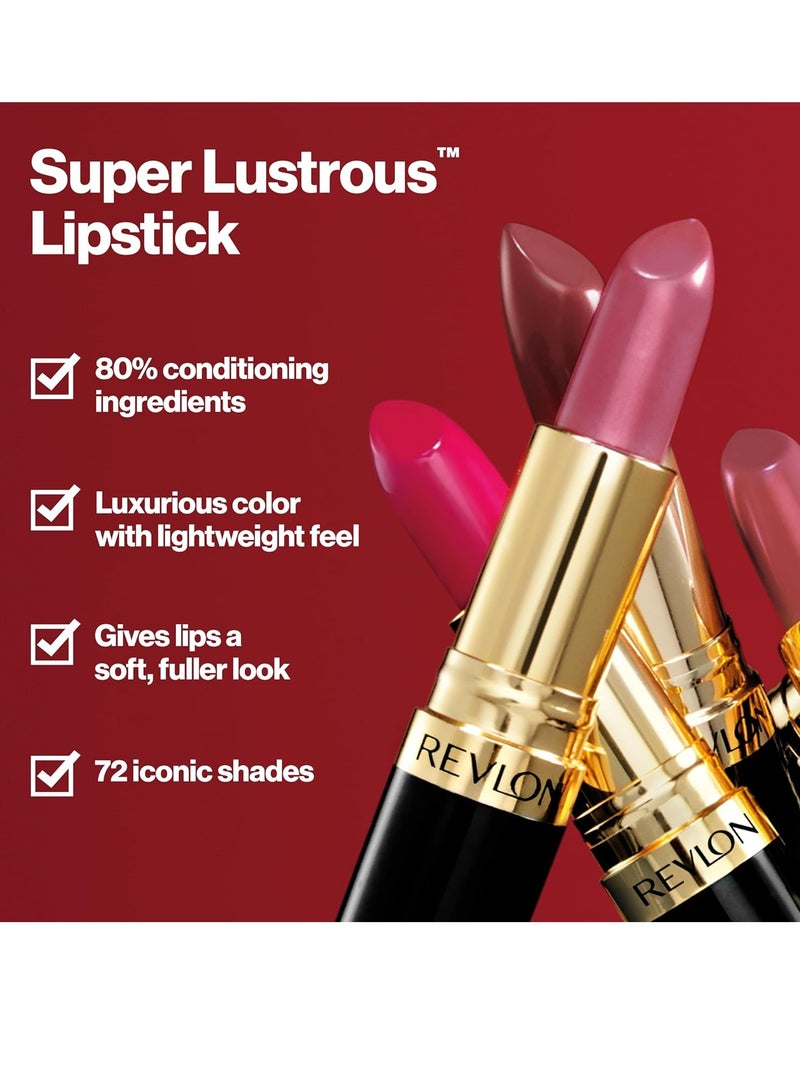 Super Lustrous Lipstick, Lip Makeup Gift, Stocking Stuffers for Women, Creamy, Moisturized Feel in Nudes & Browns, 0.15 oz 755 Bare It All