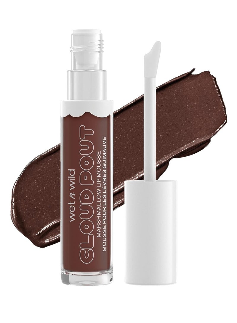 Lip Cream Cloud Pout With Marshmallow,  Argan Oil | Vitamin E | Marshmallow Flavored Dark Brown Love You Smore