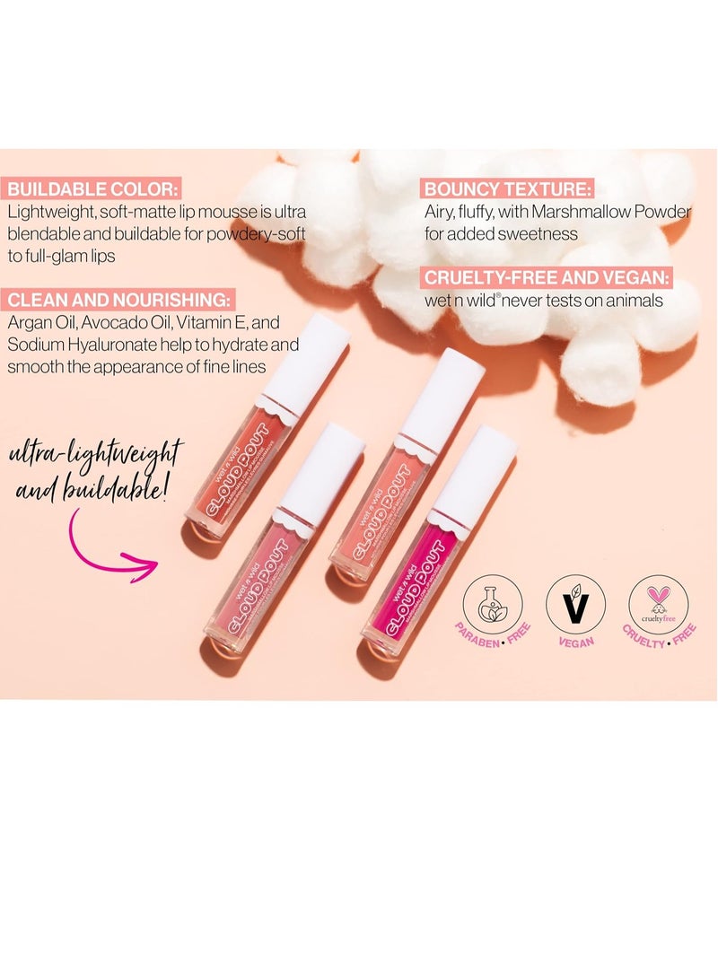 Lip Cream Cloud Pout With Marshmallow,  Argan Oil | Vitamin E | Marshmallow Flavored Dark Brown Love You Smore