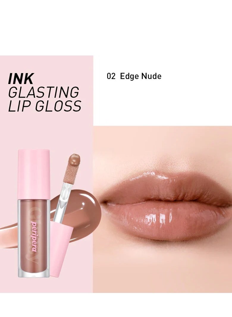 Peripera Ink Glasting Lip Gloss 02 Edge Nude,4.5ml