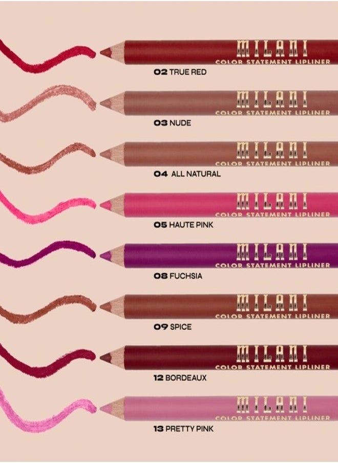 Milani Color Statement Lipliner in Fuchsia 08 - Long-Lasting, Smooth-Glide Precision for Vibrant Lips