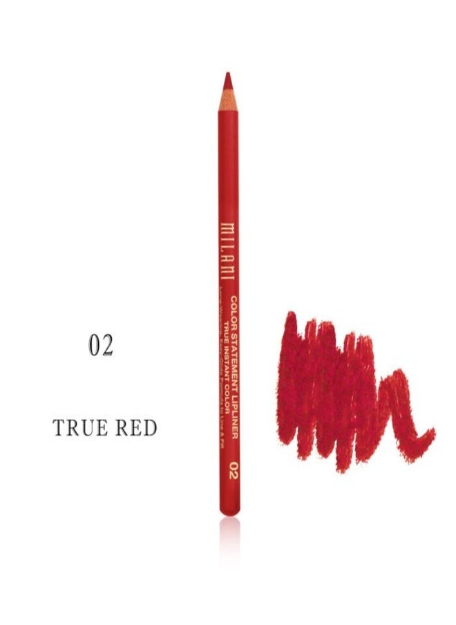 Milani Color Statement Lipliner in True Red 02 - Long-Lasting, Smooth-Glide Precision for Vibrant Lips