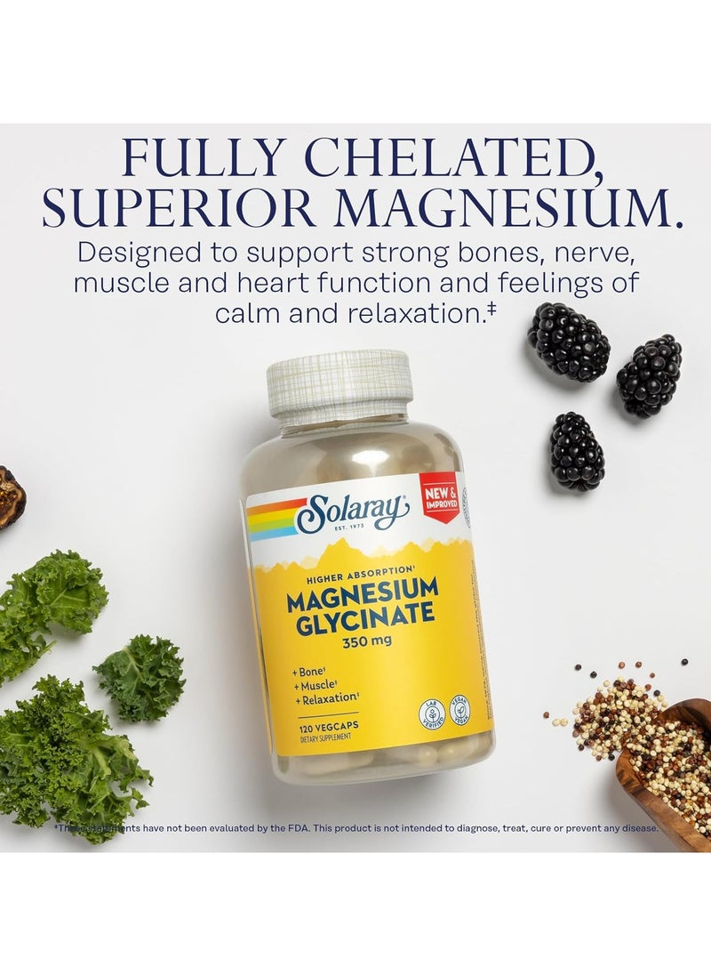 Magnesium Glycinate New And Improved Fully Chelated Bisglycinate With Bioperine 30 Servings 120 Vegcaps