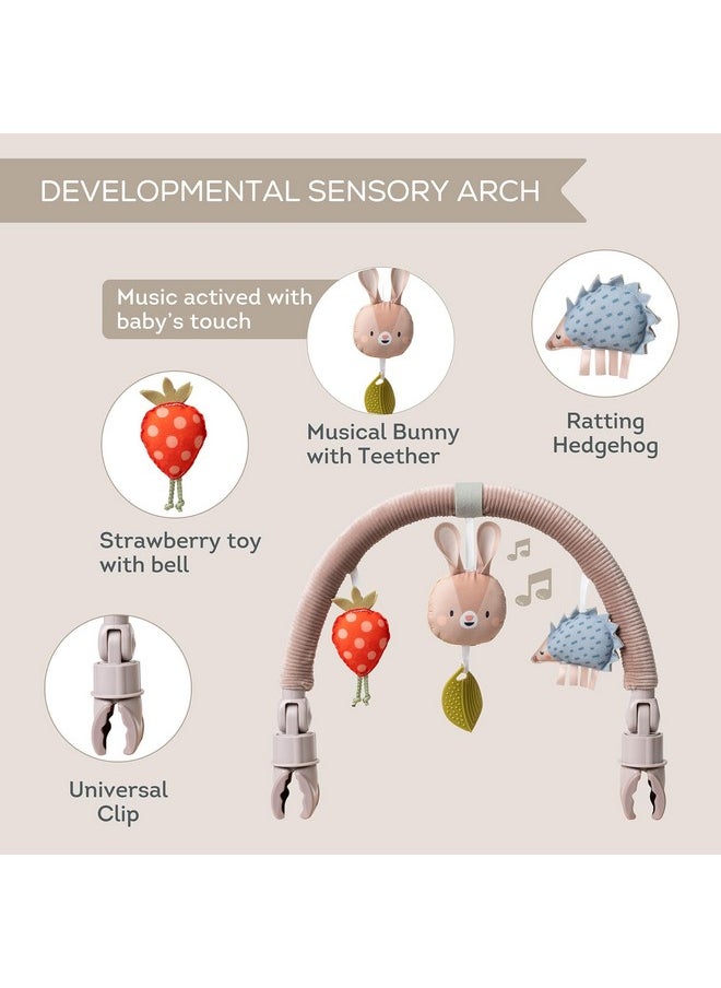 Arch | Ideal For Infant & Toddlers, Fits Stroller & Pram, Activity Arch With Fascinating Toys, Stimulates Baby’S Senses And Motor Skills Development, Easier Outdoors (Musical Bunny Arch)