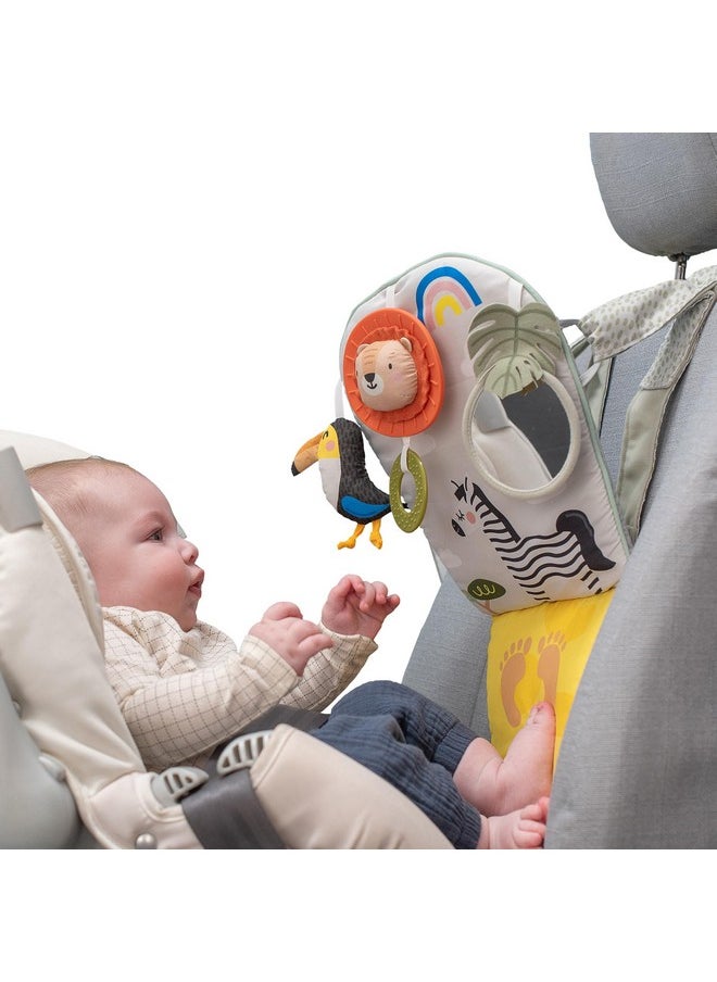 Musical Car Seat Toys For 0-12 Month Old Babies - Activity Center With Sensory Soft Hanging Toys And Mirror - Carseat Gift For Infants