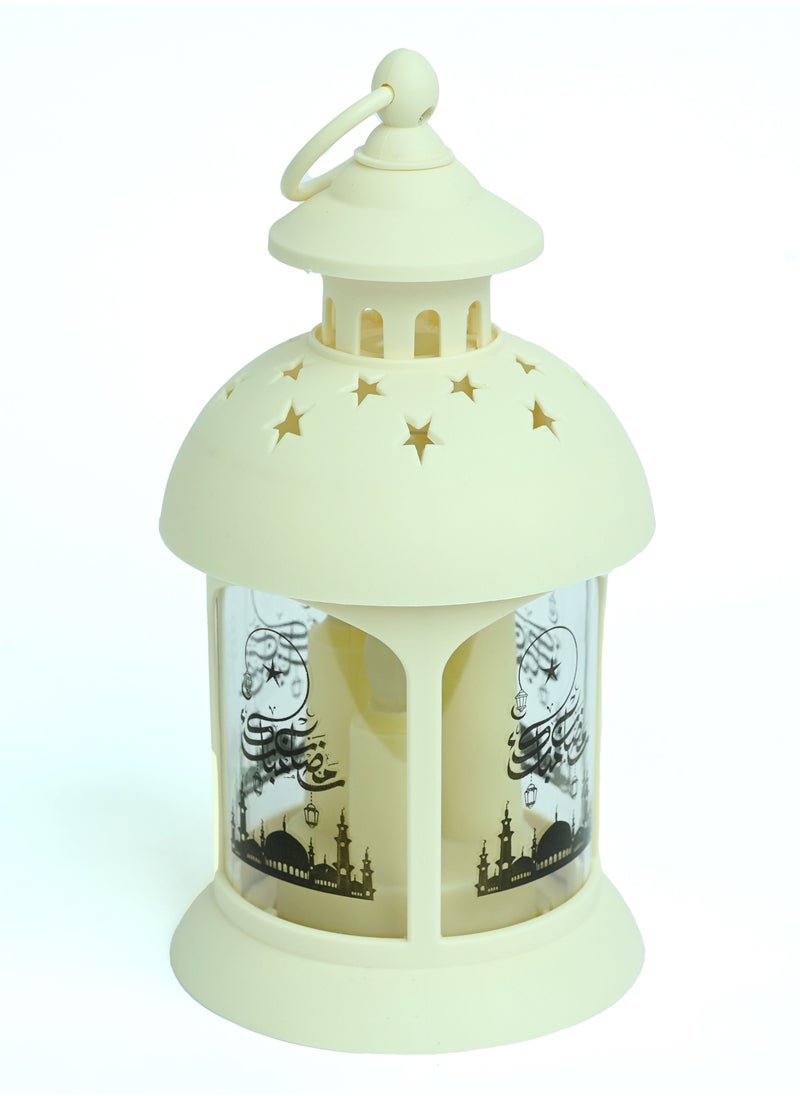 Decorative Led Lantern Ramadan Kareem  Hanging Led Lantern  Ramadan Lantern Decoration  High Vintage Style Hanging Lantern Indoor Outdoor Home Decoration For Gifts    White