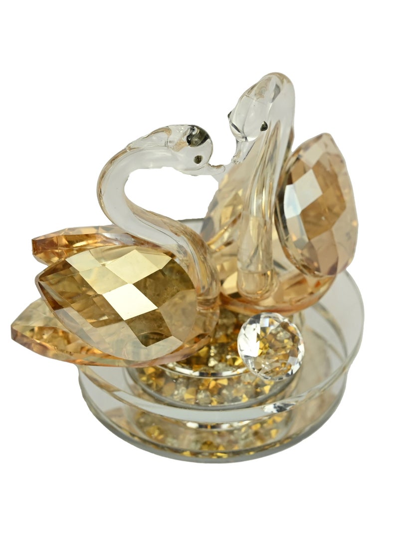 Crystal Swan Decorative Pair Of Swan Crystal Decorative For Home & Office  Beautiful Décor For Countertops