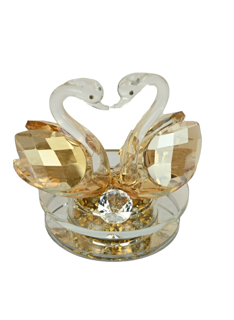 Crystal Swan Decorative Pair Of Swan Crystal Decorative For Home & Office  Beautiful Décor For Countertops