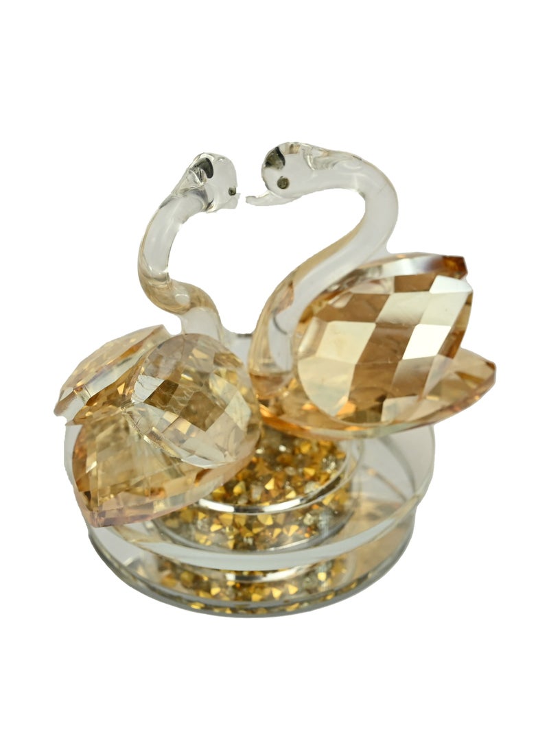 Crystal Swan Decorative Pair Of Swan Crystal Decorative For Home & Office  Beautiful Décor For Countertops