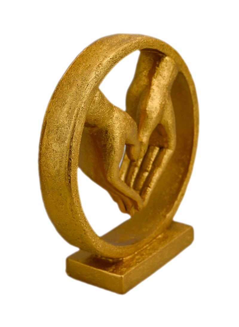 Gesture Statue/Gold Finger Heart Shaped Handmade Home Decor Statue/Resin Abstract Gesture Statue For Wedding Home Desk Hand Statues And Sculptures/Golden Home Decor/Hand Sculpture Decoration