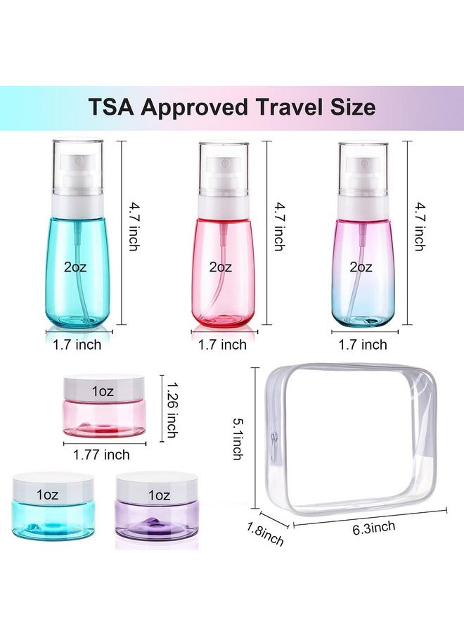 Travel Kit Travel Bottles For Toiletries 6 Pack Tsa Approved Leak Proof Travel Size Toiletries Refillable Travel Containers For Cream Lotion Rose Water Travel Essential Toiletries